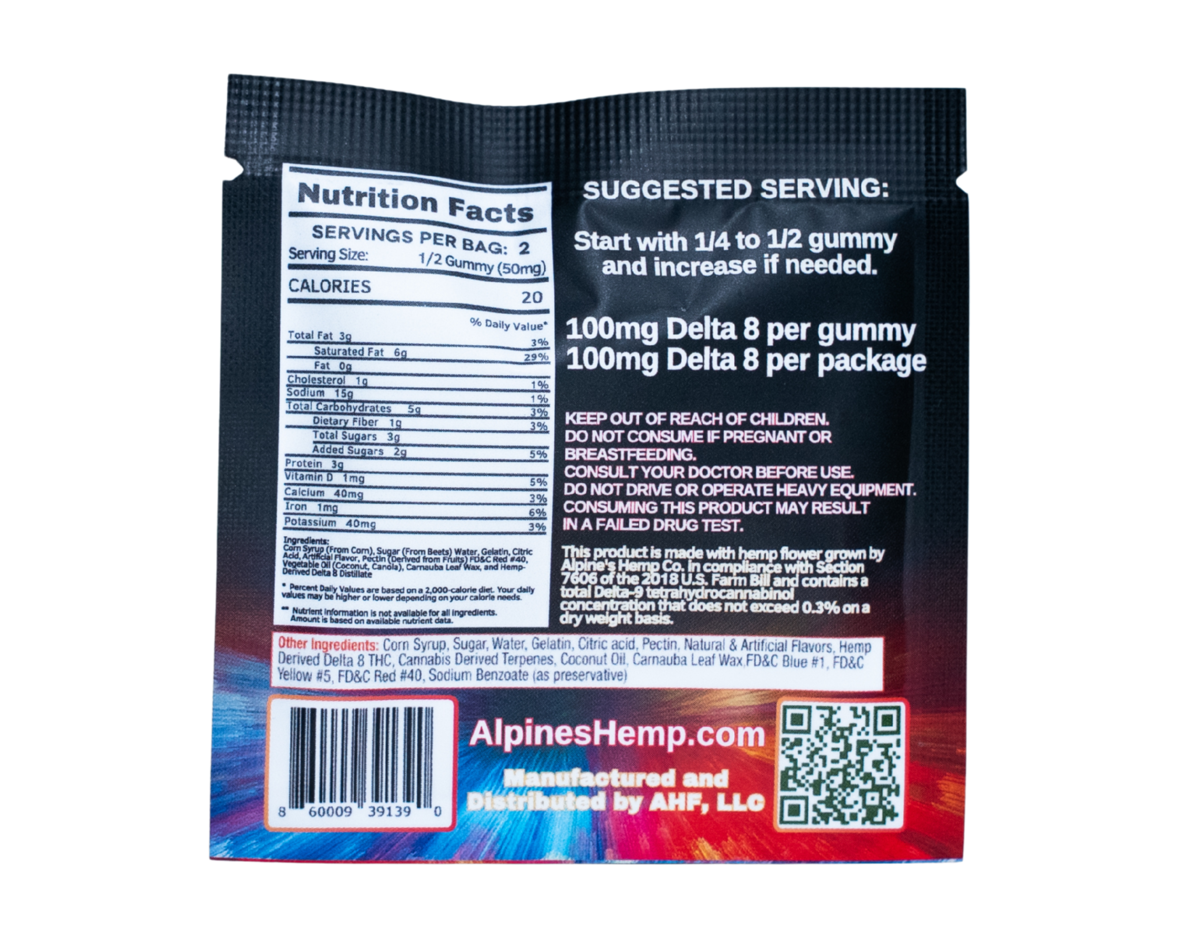Alpine's Live Resin Delta 8 Gummy Single - 100mg (Assorted Flavors)