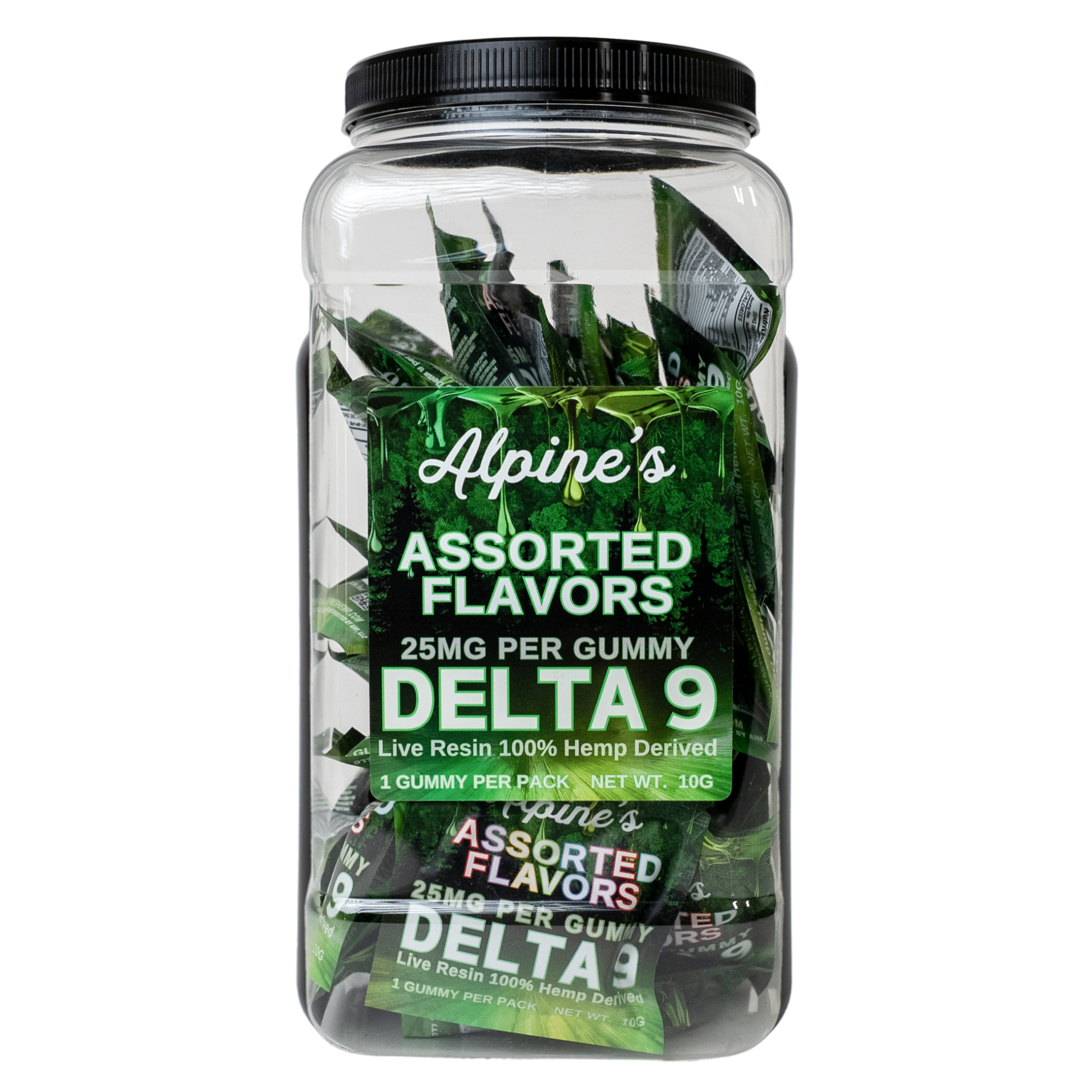 Live Resin Delta 9 Gummies Jar